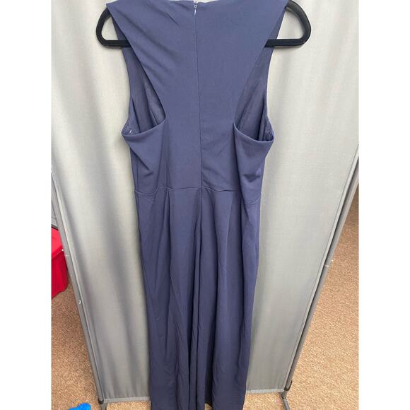 MARINA Ruffled Sleeveless Jumpsuit in Navy size 12 NWOT (b42) - Picture 6 of 8